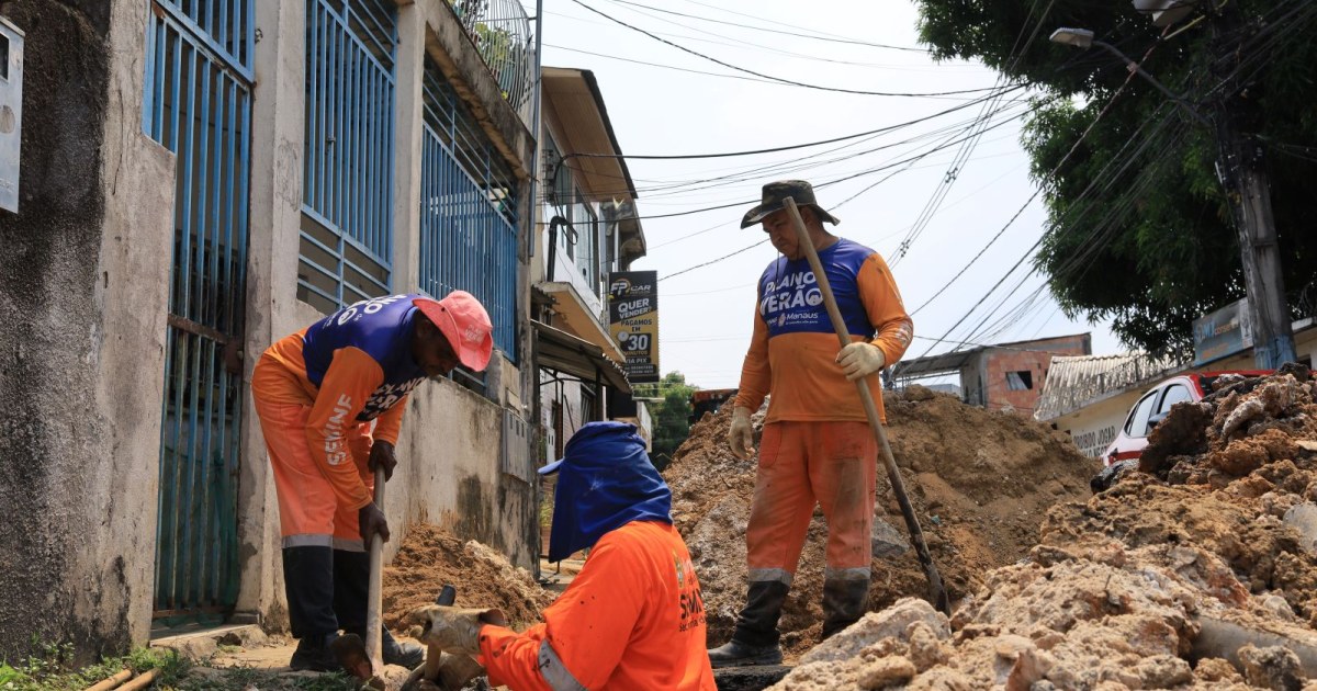Drenagem da rua Escândio recebe troca de 40 metros de tubulação na Vila da Prata