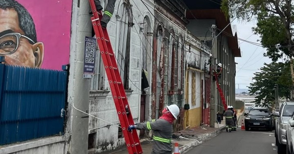 Cabos sem uso terão armazenamento temporário antes do descarte no Centro de Manaus