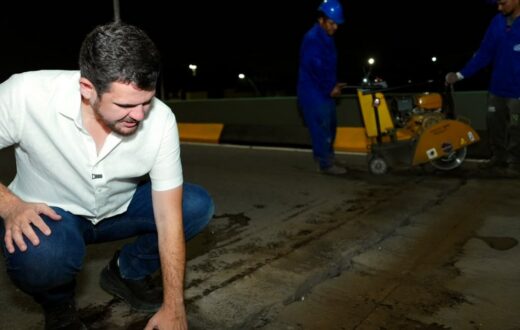 Interdição noturna permite recuperar juntas do viaduto Ayrton Senna em Manaus