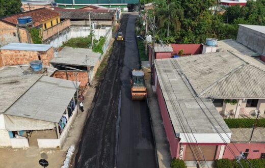 Ruas do Parque Rio Solimões recebem recuperação asfáltica em duas vias